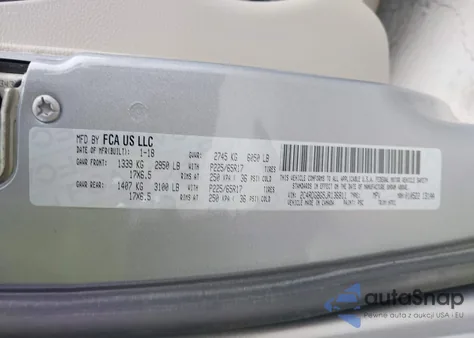 2018 Dodge Grand Caravan Se from USA, damaged, VIN 2C4RDGBG5JR136811